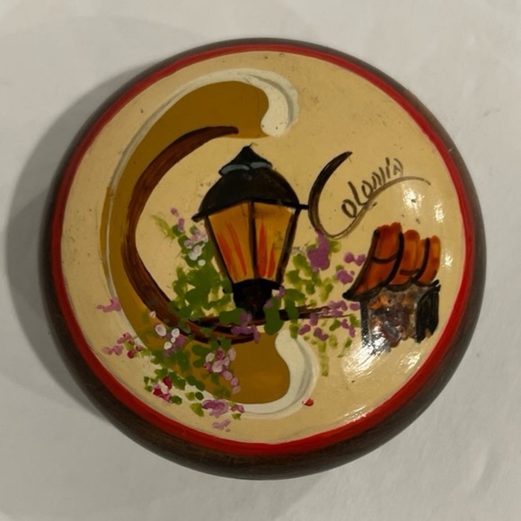 Hand Painted Wooden Trinket Box - Picture 2 of 11
